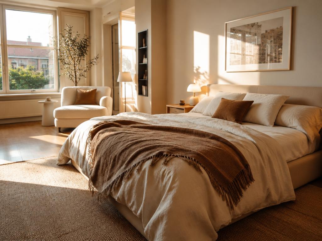 Sunlit studio room